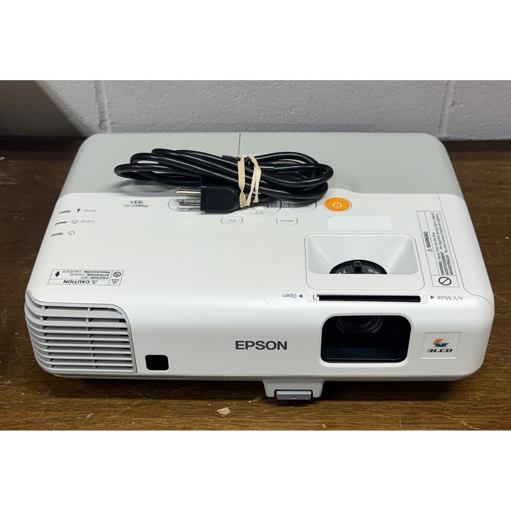 Epson PowerLite 93+ H382F LCD Lamp Projector 1068 Lamp Hours 3LCD Multimedia
